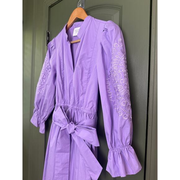 Elegant Lavender Midi Dress - Picture 4 of 13